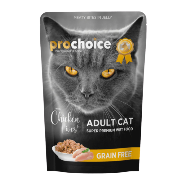 Prochoice Adult Cat Chicken and Liver Chunks in Jelly - 85g