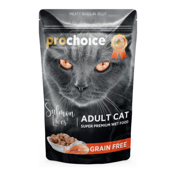 Prochoice Adult Cat Salmon and Liver Chunks in Jelly - 85g