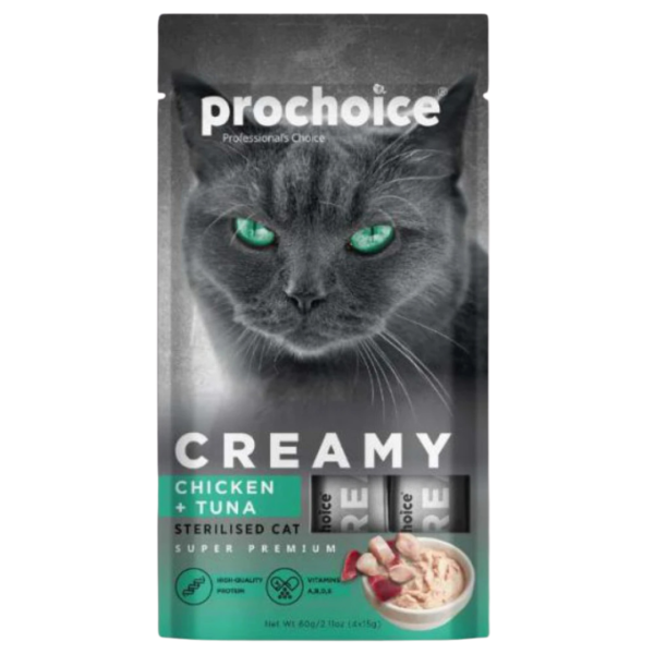 Prochoice Creamy Chicken And Tuna (4x15g)