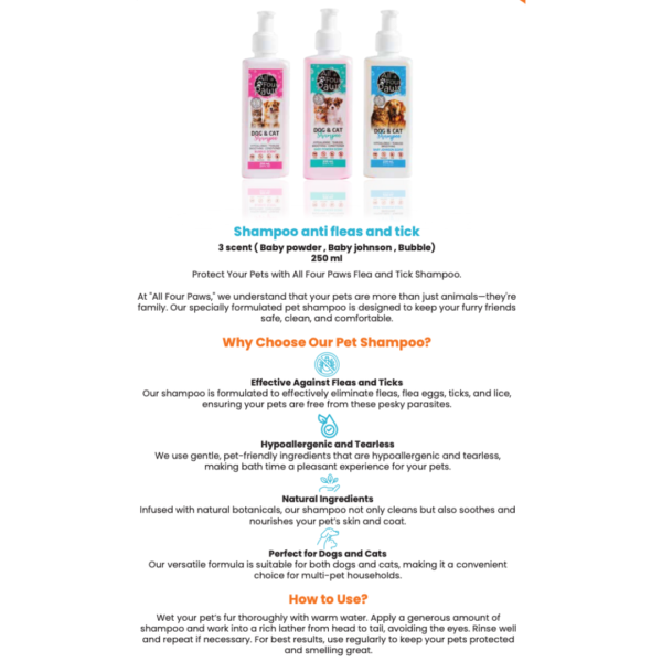 AFP Shampoo anti fleas and tick - Image 2